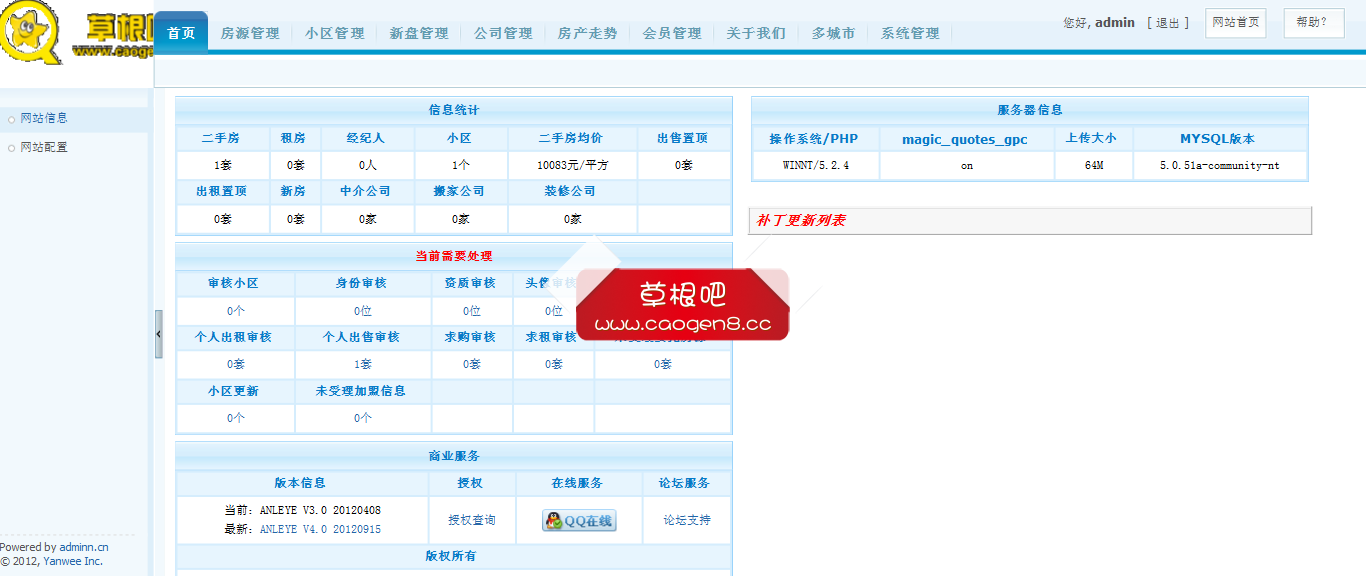 安乐业房产网站管理系统_v4_0_商业版 后台管理.png